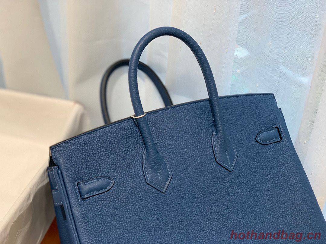 Hermes Birkin 25CM Togo Bag Original Leather H25E Dark Blue