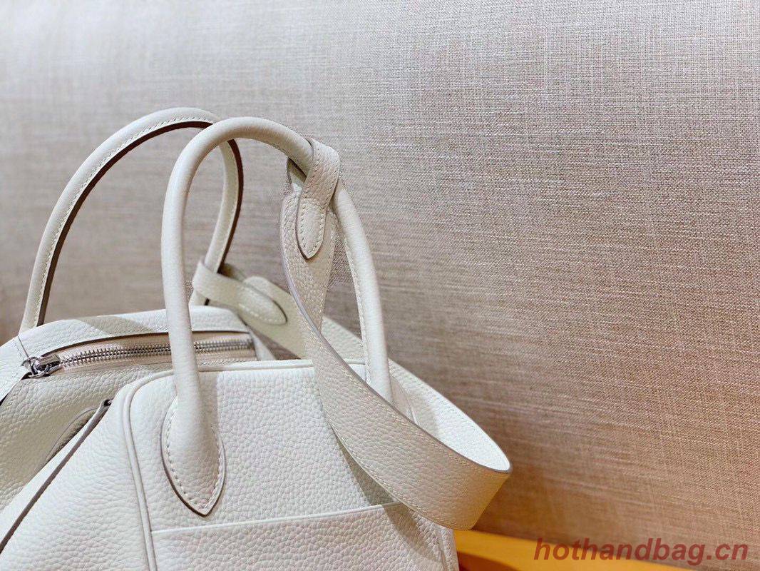 Hermes Lindy Original Togo Leather Bag OLD30 light grey