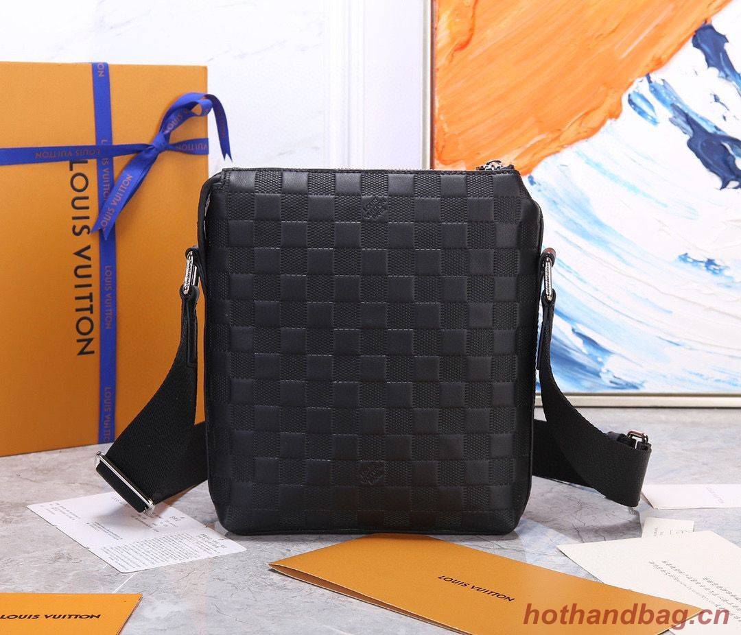 Louis Vuitton Discovery Messenger BB Original Leathe Bag N42418 Black