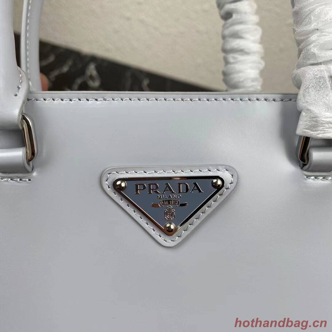 Prada brushed leather tote 1BA330 light grey