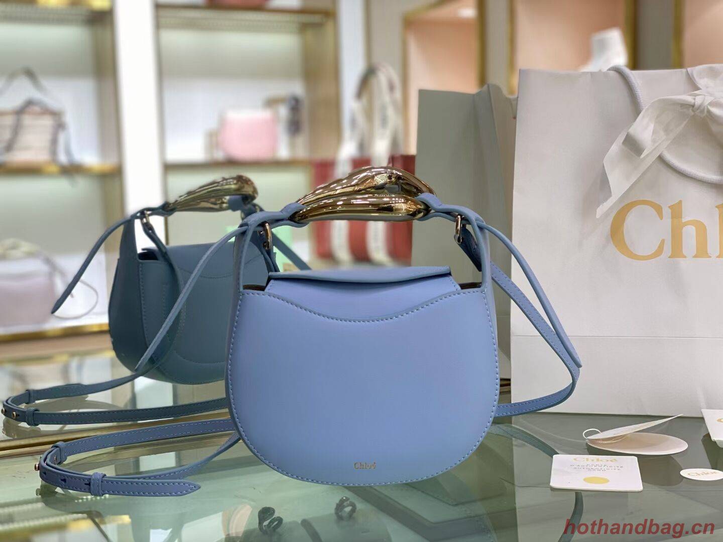 Chloe Original Calfskin Leather Bag 3S1350 sky blue