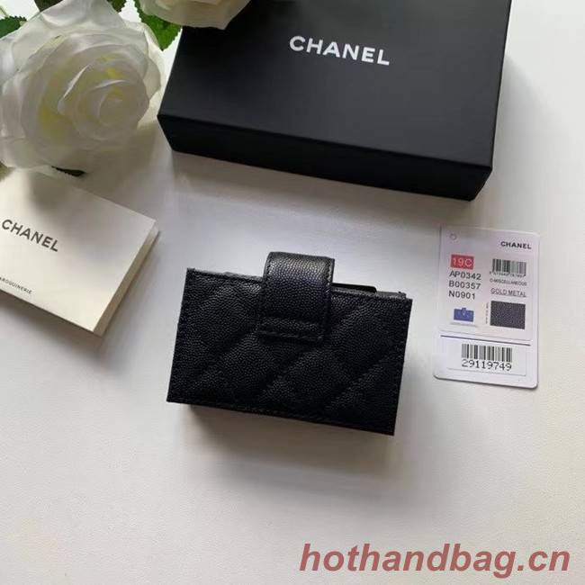 Chanel card holder AP0342 black