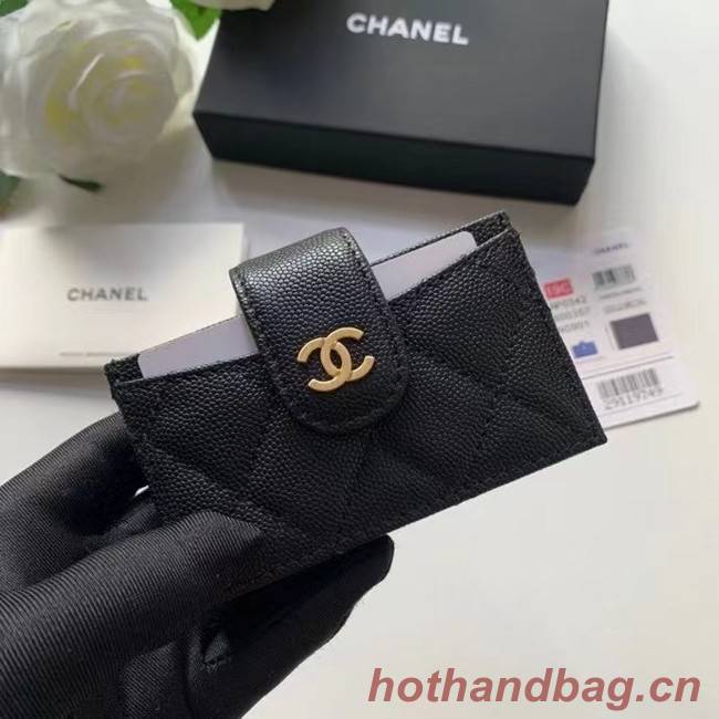 Chanel card holder AP0342 black