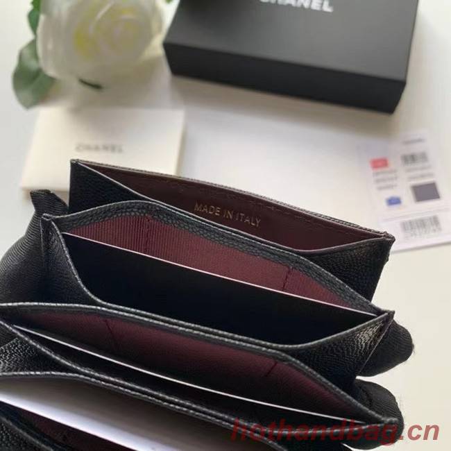 Chanel card holder AP0342 black