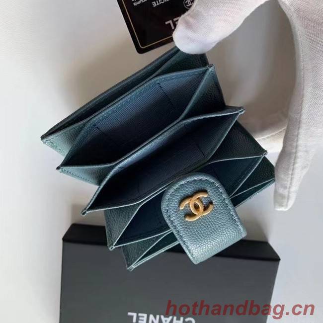 Chanel card holder AP0342 blue