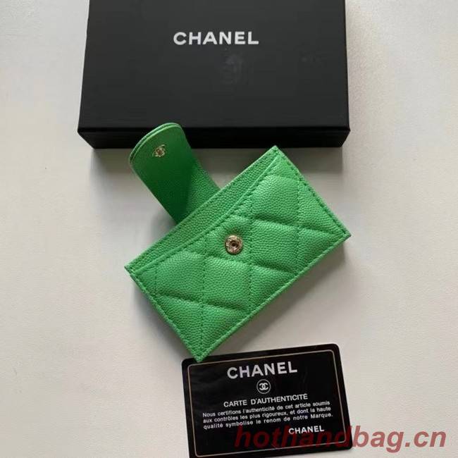 Chanel card holder AP0342 green