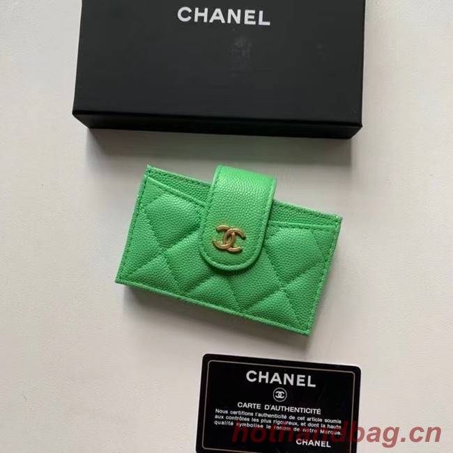 Chanel card holder AP0342 green