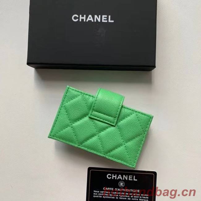 Chanel card holder AP0342 green