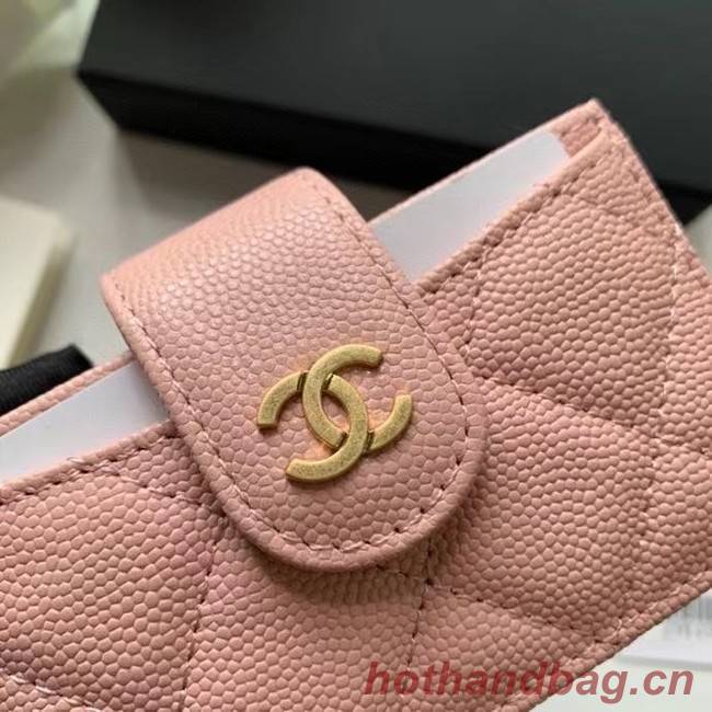 Chanel card holder AP0342 pink