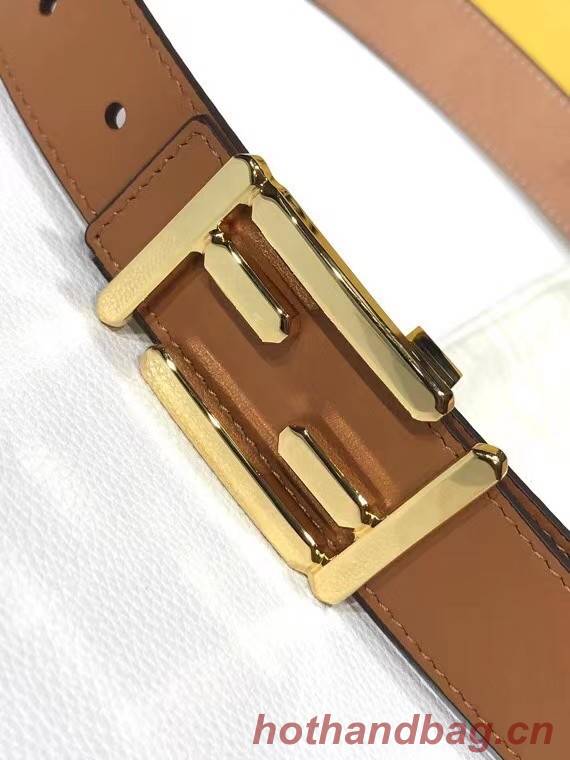 Fendi Leather Belt F2372 30mm