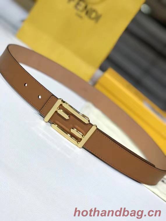 Fendi Leather Belt F2372 30mm