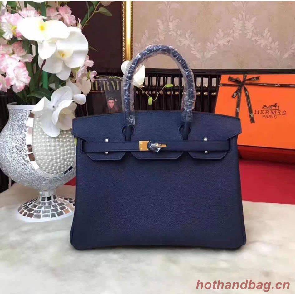 Hermes Birkin 25CM Togo Bag Original Leather H25E Navy