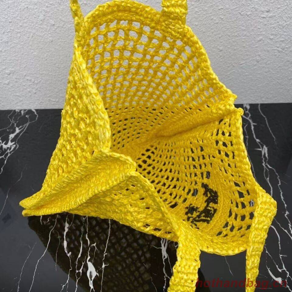 Prada Raffia tote bag 1CH393 yellow