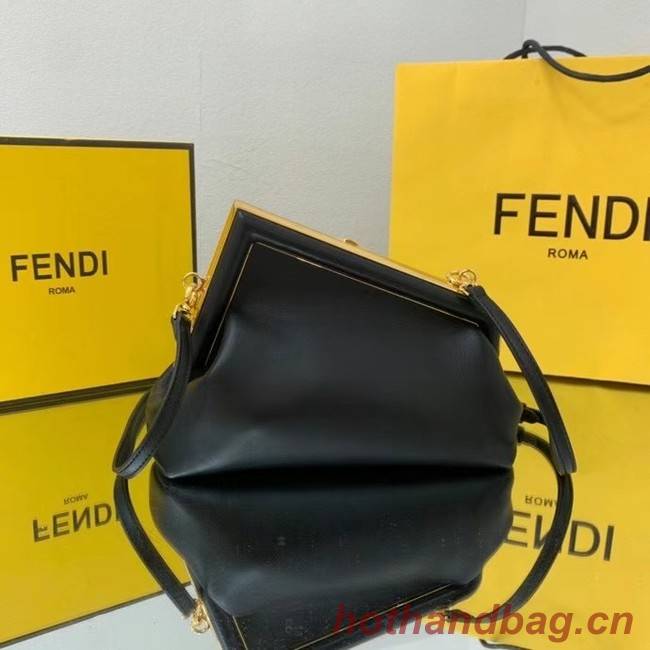 FENDI FIRST SMALL Black leather bag 8BP129A