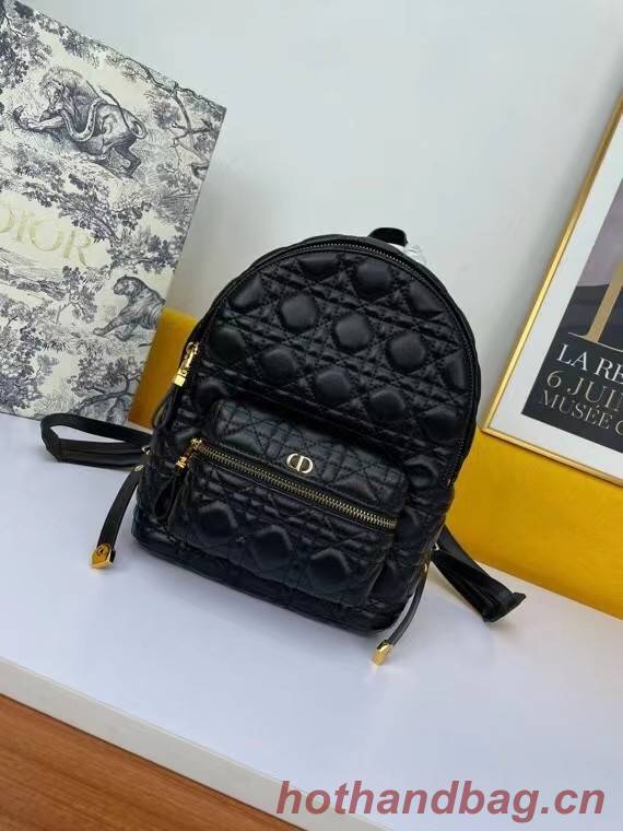 SMALL DIOR BACKPACK Cannage Lambskin M9222U black