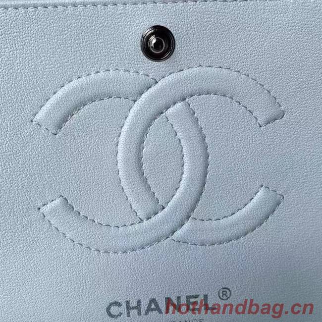 chanel classic handbag Lambskin & silver Metal A01112 white