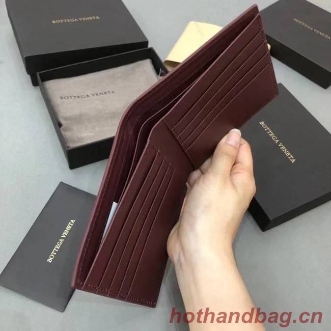 Bottega Veneta BI-FOLD WALLET 649603 Burgundy