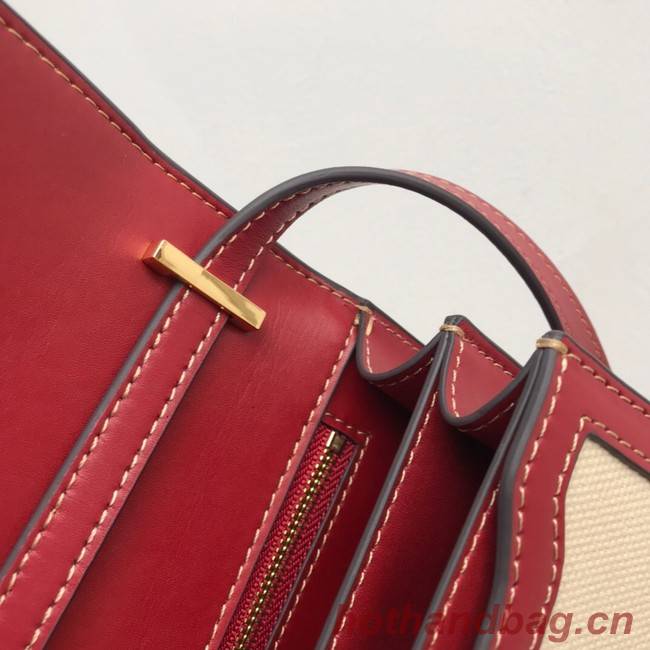 BurBerry Leather Shoulder Bag 80146 red