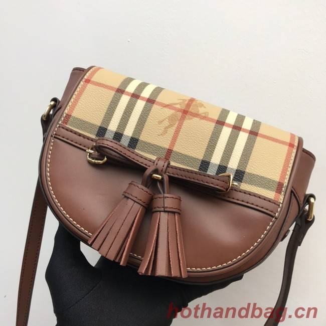 BurBerry Leather Shoulder Bag 82665 brown