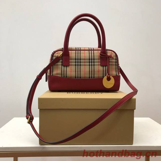 BurBerry Leather Shoulder Bag 90111 red