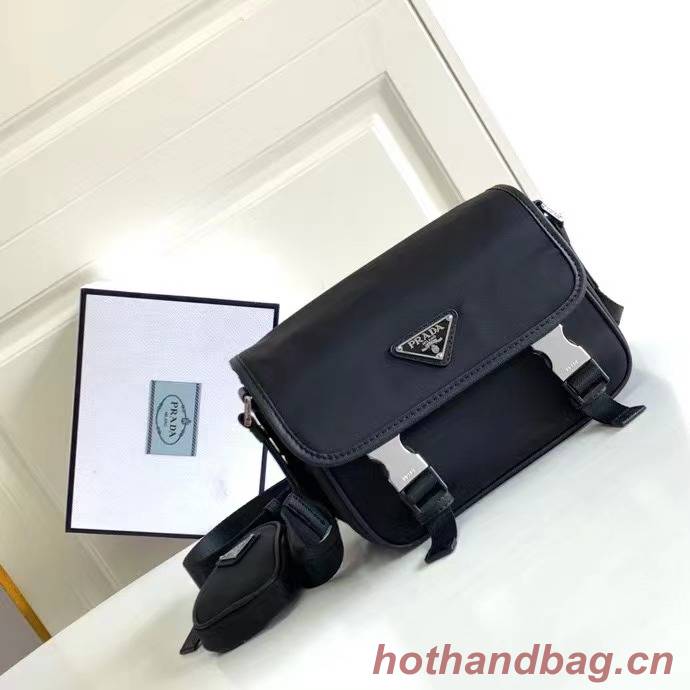 Prada Nylon and Saffiano leather bag 1NE255 black