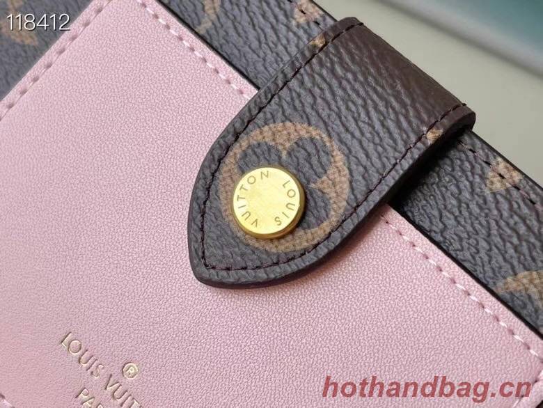 Louis Vuitton Monogram coated canvas JULIETTE WALLET N60381 pink