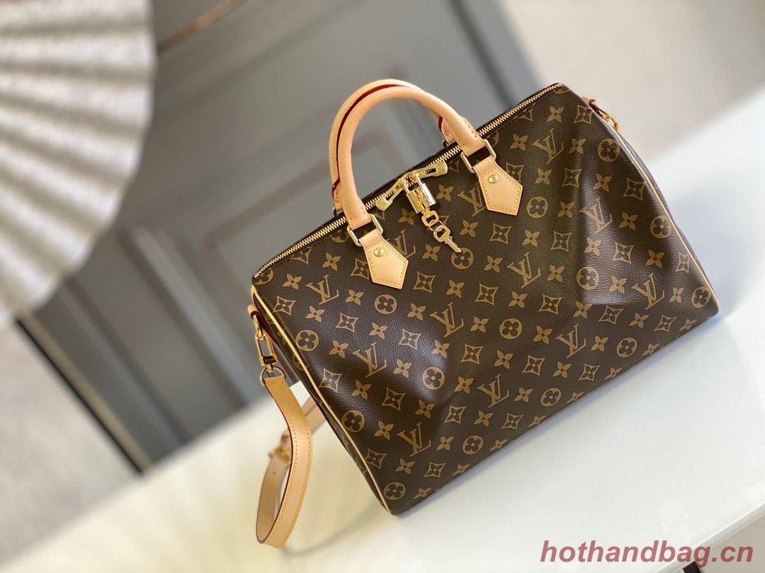 Louis Vuitton Speedy 35 Original Leather Shoulder Strap Bag M40392