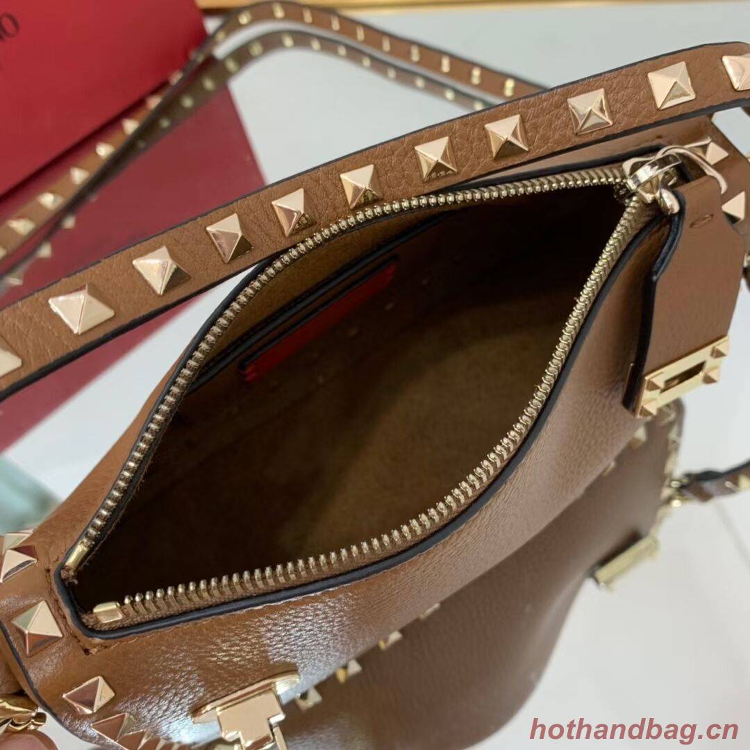 VALENTINO Origianl leather shoulder bag V4700 brown