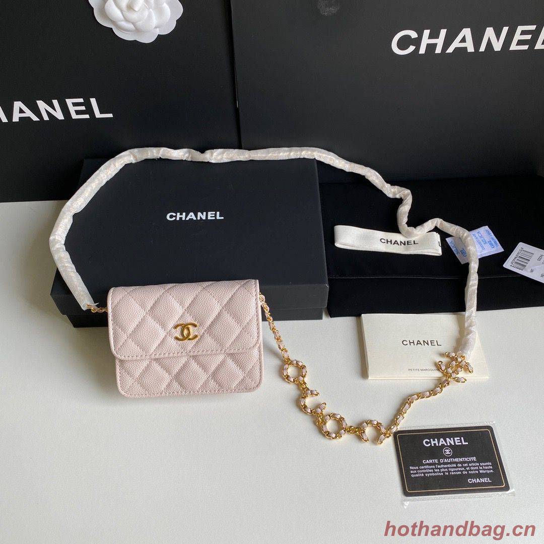 Chanel WOC Belt Bag Original Caviar Leather 2306 Light Pink