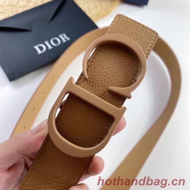 DIOR-ID BELT Raspberry Smooth Calfskin 35 MM B0111UM brown