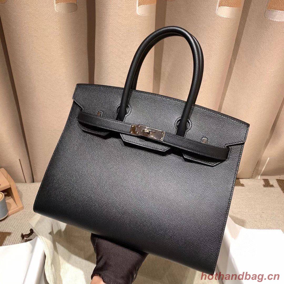 Hermes Birkin Bag Original Epsom Leather 30CM 17825 Black