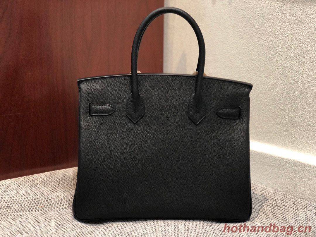 Hermes Birkin Bag Original Epsom Leather 30CM 17825 Black