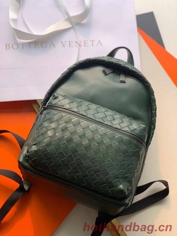 Bottega Veneta CLASSIC INTRECCIATO Intrecciato leather backpack 7786 RAINTREE