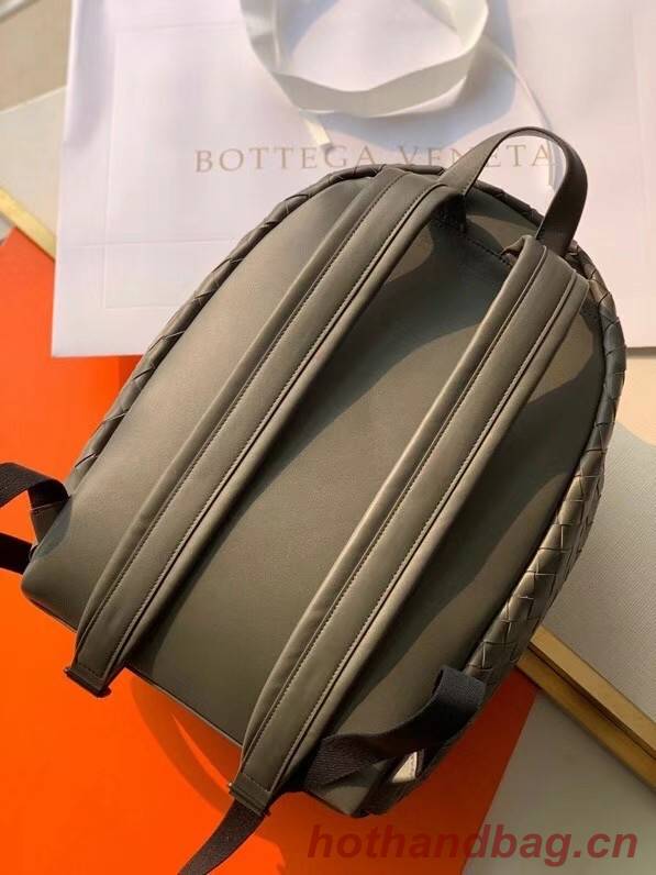 Bottega Veneta CLASSIC INTRECCIATO Intrecciato leather backpack 7786 grey