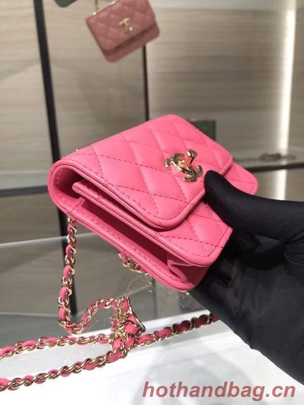 Chanel mini Flap Shoulder Bag Original leather AP2301 rose