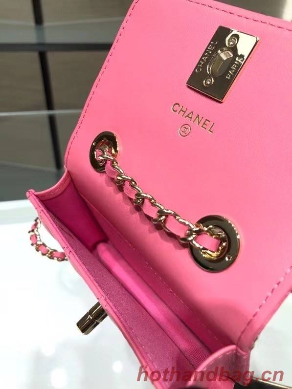 Chanel mini Flap Shoulder Bag Original leather AP2301 rose