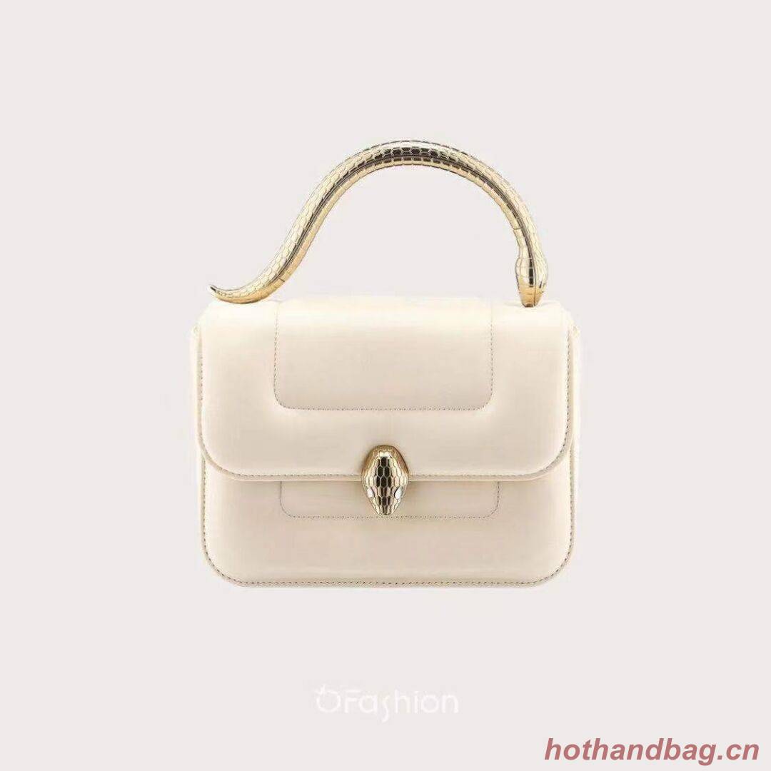 Bvlgari Serpenti Forever leather small crossbody bag B209107 white