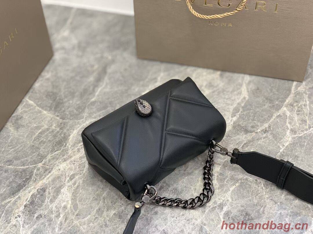 Bvlgari Serpenti Forever leather small crossbody bag B219068 black