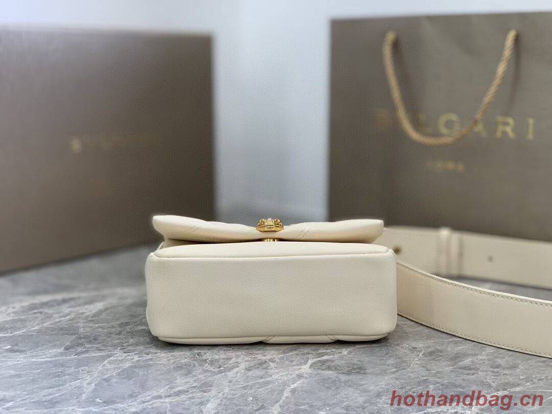 Bvlgari Serpenti Forever leather small crossbody bag B219068 cream