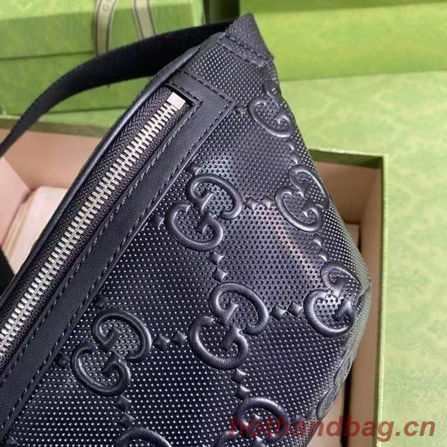 Gucci GG embossed belt bag 658582 black