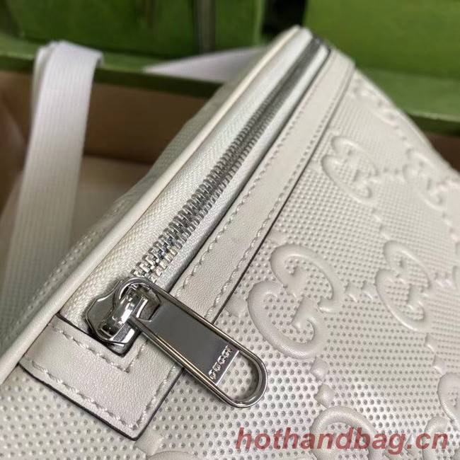 Gucci GG embossed belt bag 658582 white