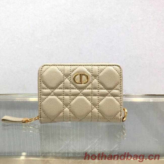 LADY DIOR LOTUS WALLET CANNAGE LAMBSKIN S502 Beige