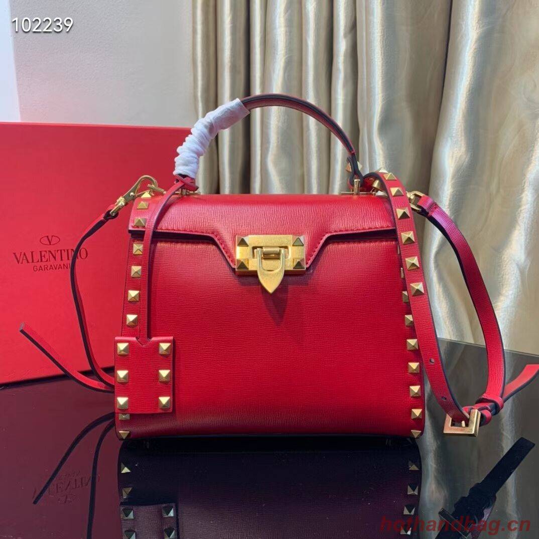 VALENTINO Origianl leather tote bag V4071A red