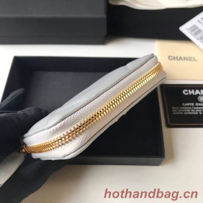 Chanel 19 Zip Card bag AP0949 grey