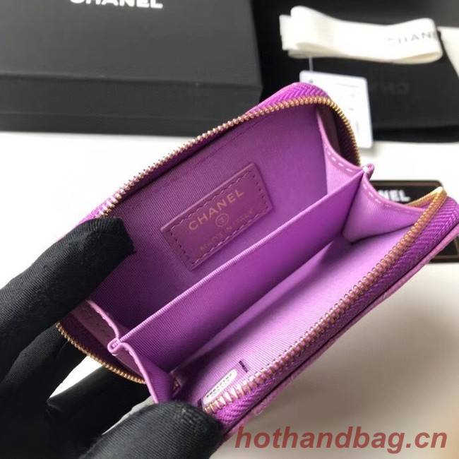 Chanel card holder Calfskin AP1650 Lavender