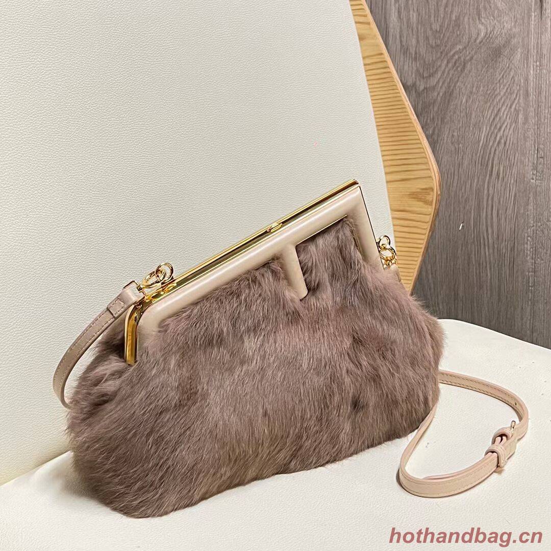 FENDI FIRST SMALL mink bag 8BP129A grey