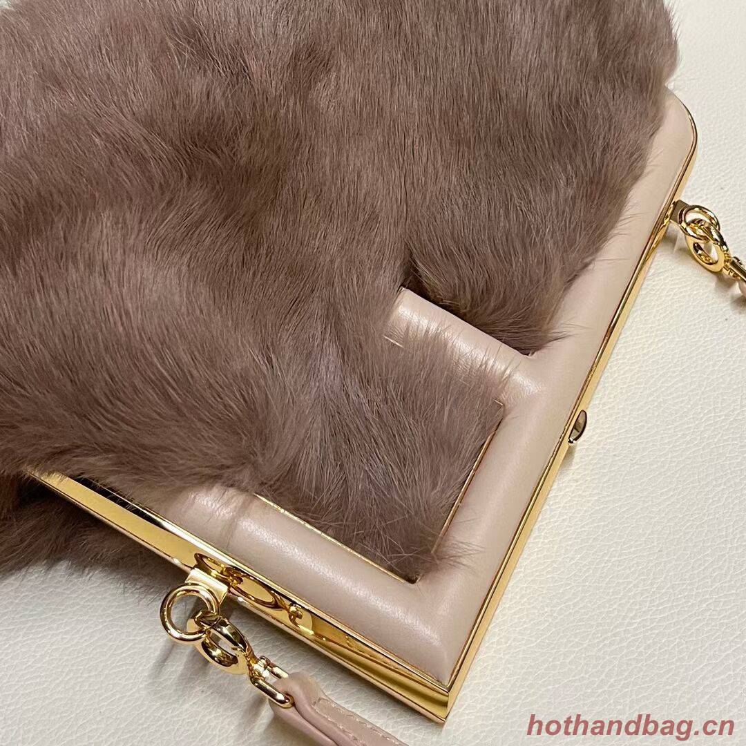 FENDI FIRST SMALL mink bag 8BP129A grey