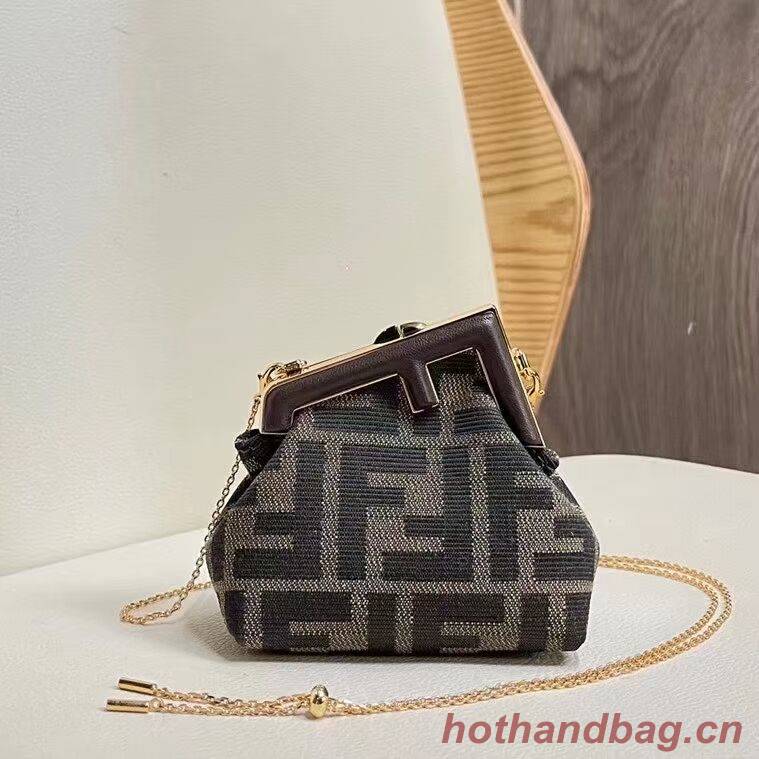 FENDI FIRST mini fabric bag 5FB2321 brown