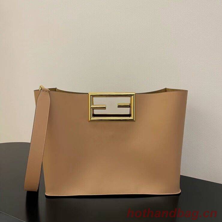 FENDI WAY MEDIUM Beige leather bag 8BH391AAI