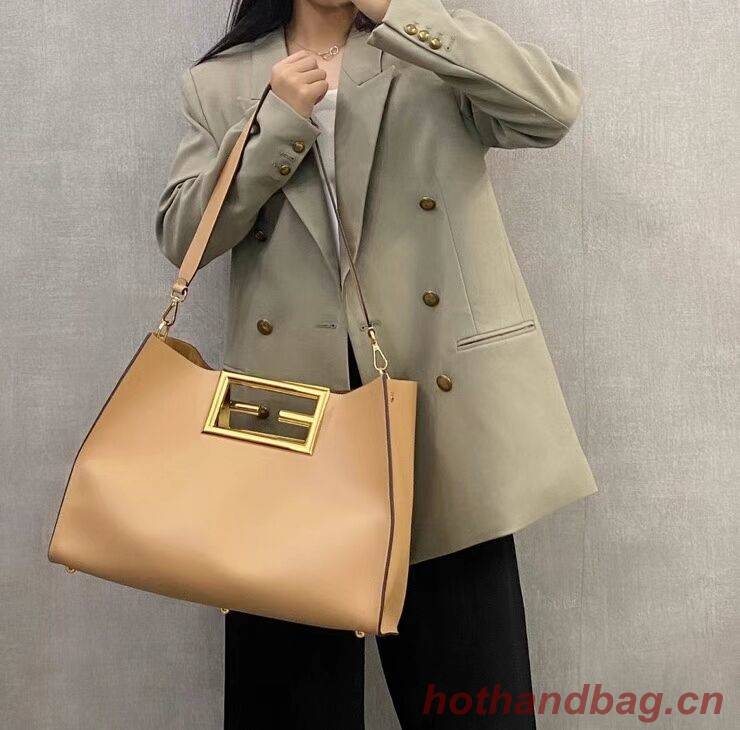 FENDI WAY MEDIUM Beige leather bag 8BH391AAI